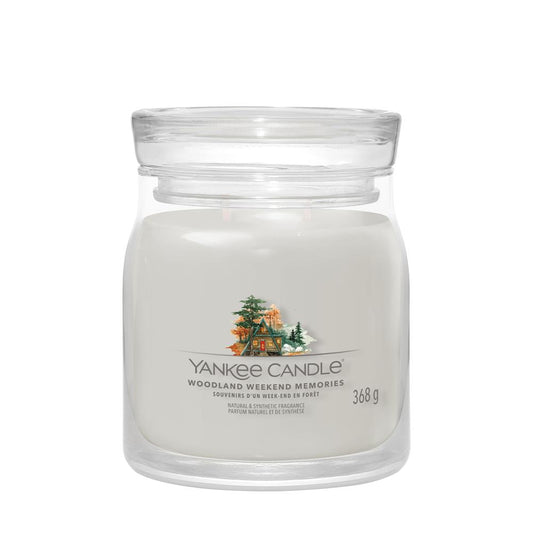 YANKEE CANDLE SIGNATURE, Woodland Weekend Memories, Medium Jar