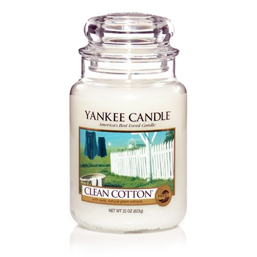 YANKEE CANDLE, Duftkerze Clean Cotton, large Jar (623g)