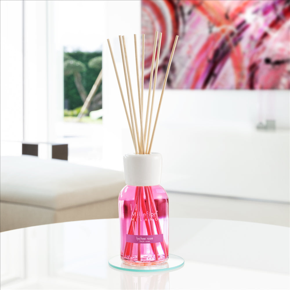 MILLEFIORI, LYCHEE ROSE NATURAL STICK DIFFUSER, 250 ML