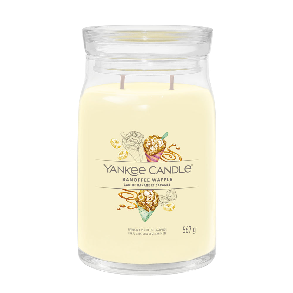 YANKEE CANDLE SIGNATURE, BANOFFE WAFFLE, LARGE JAR