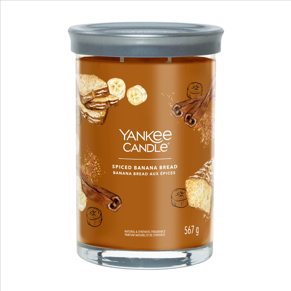 YANKEE CANDLE SIGNATURE,  SPICED BANANA BREAD, LARGE TUMBLER